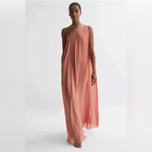 NWT REISS Charly One Shoulder Maxi Dress - Size 4 - MSRP $390 - Picture 2 of 10